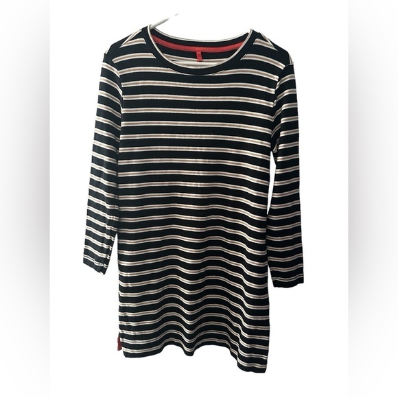 Lou & Grey mini sweater dress striped long sleeve size Large - Picture 2 of 13